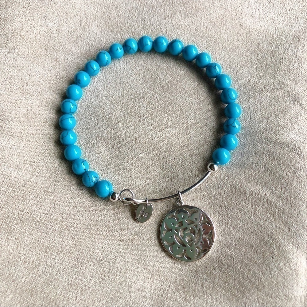𝅺CHRYSALIS turquoise gemstone throat chakra bracelet Small
